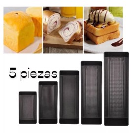 Extreme Beauty 5 Moldes Antiadherente Hornear Reposteria Pan Pasteles Panqu