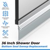 PalpitateC Shower Door Bottom Seal - 36" Long Angled Vinyl