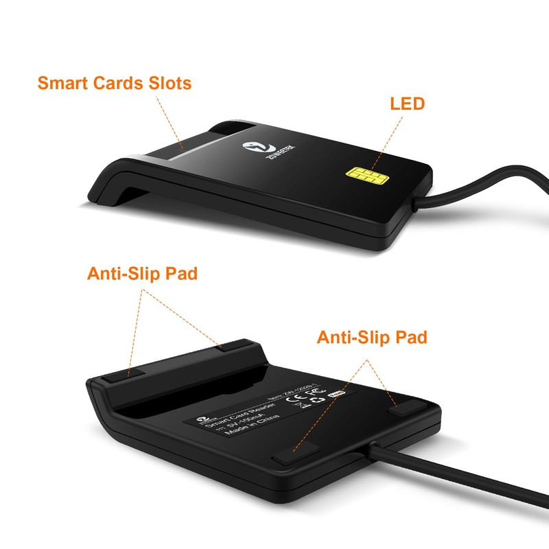 ZOWEETEK CAC Card Reader Military, Smart Card Reader DOD Military