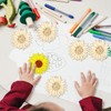 TOPPERFUN Sunflower Pendant Unfinished Wooden Craft 3.1 Inch Hanging Decorations