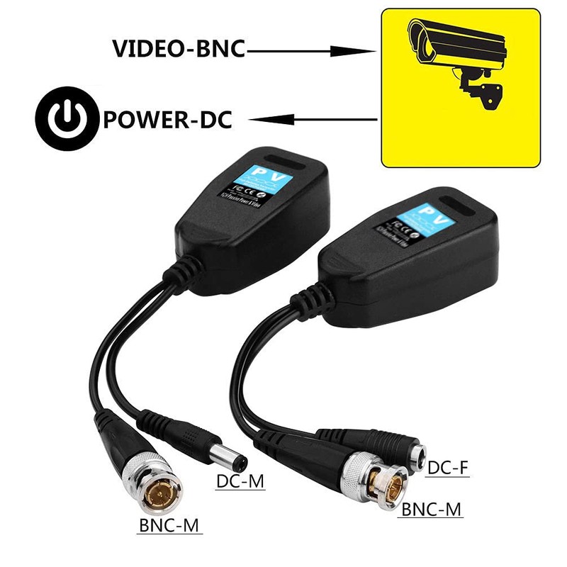 Passive Video Balun 4 Pairs RJ45 Transceiver Transmitter HD-CVI/TVI/AHD/CVBS with