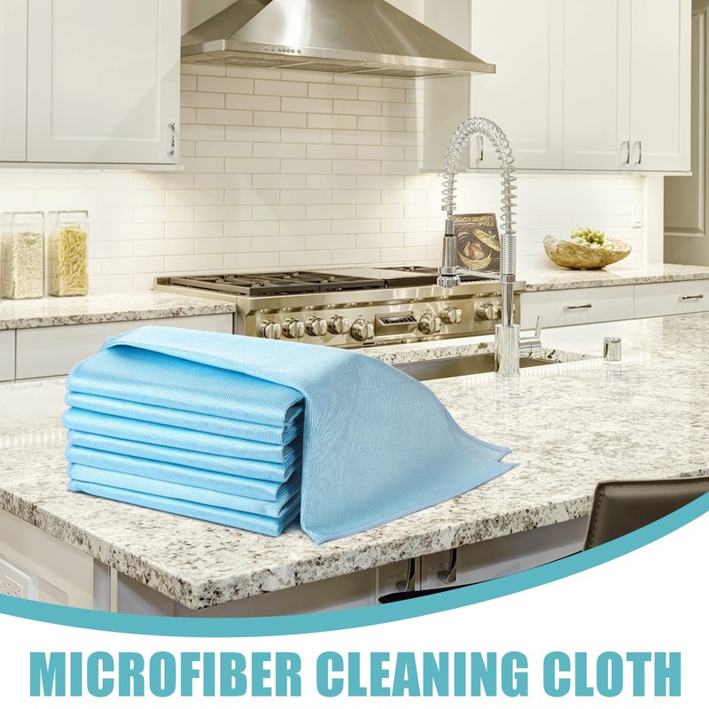 Tatuo 18 Pcs Microfiber Glass Cleaning Cloths (16 x 16)