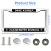 2nd Infantry Division Flag License Plate Frame Metal US Army