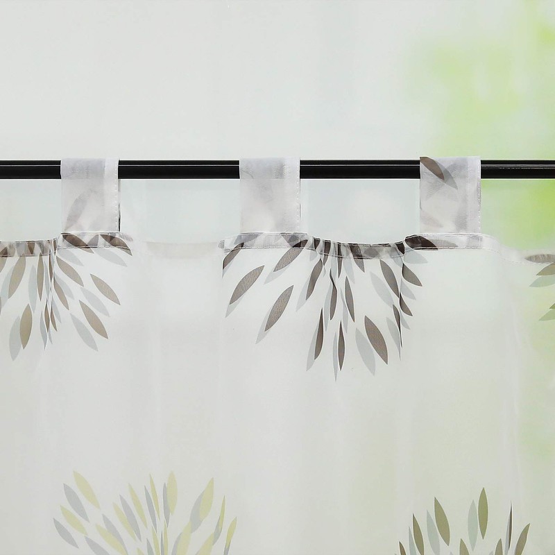 ESLIR Window Curtain Modern Bistro Curtain Kitchen Curtains Transparent Curtains