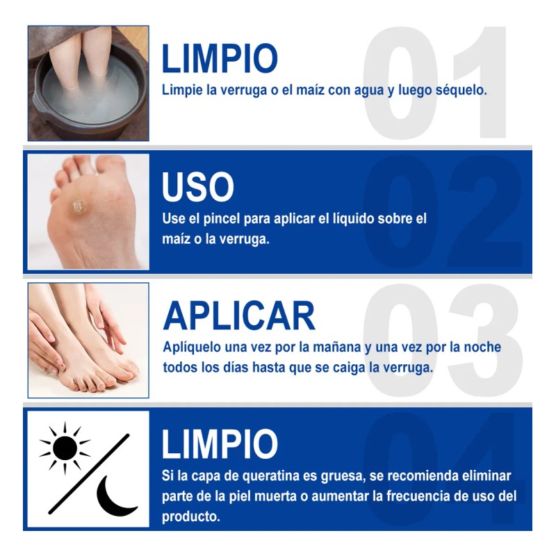 Líquido De Eliminación De Verrugas Plantar Y Comunes 1pc