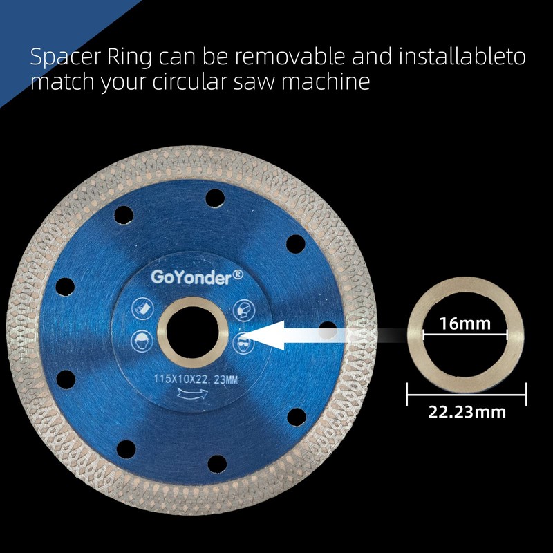 GoYonder 4.5 Inch Tile Blade, Super Thin Diamond Saw Blade