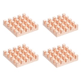 PATIKIL Copper Heatsink 13x13x3mm, 4 Pcs Heat Sink Cooler Radiator for Raspberry Pi Chip CPU Power Transistor FET IC Power Amplifier