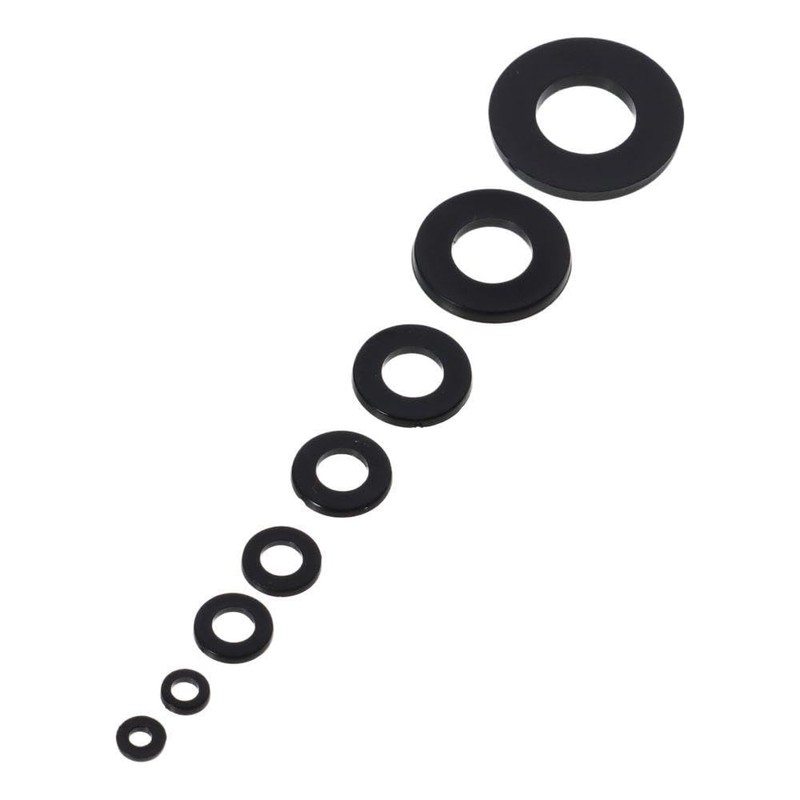 Fudeshe 550Pcs Flat Washers Assortment Kit,Black Durable M2 M2.5 M3