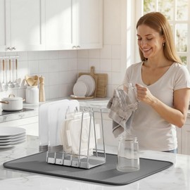 Reusable Bags Drying Rack, Plastic Bags Dryer for Ziplock Lerine Silicone Gallon, Snack, Sandwich Storage Bags, Silver