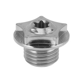 Partuto M14*1.5 Oil Drain Plug Titanium Alloy Oil Pan Drain Bolt Screw Thread Repair True Color 1 Pcs