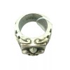 Stigma Mens Silver/Black Fashion Wide Ring Jewelry Size-9