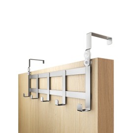 4smile Over Door Hanger – Stainless Steel Coat Hanger for Door Depth 4.1 cm (1.6") & 3.6 cm (1.4") - Hangers for Clothes, Coat Hooks Türhakenleiste XXL Budget Edelstahl_36mm UK