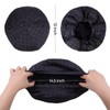 Shower Cap for Men Black Bath Cap, Reversible Large Waterproof