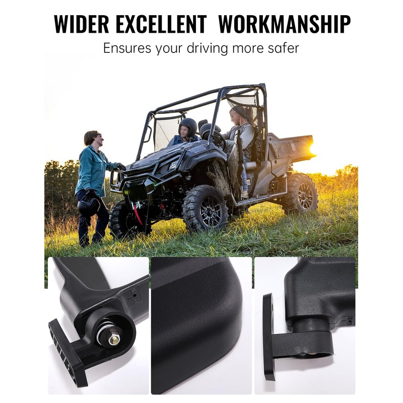 XATVXUTV UTV Side Mirrors for Honda Pioneer 1000 16-25, Adjustable