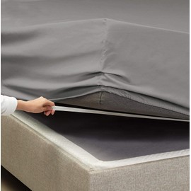 ARlinen Split King Sheet Set - 7 Piece Set - Twin XL Sheets for Adjustable Bed - 100% Egyptian Cotton - Extra Deep Pockets - Dark Grey