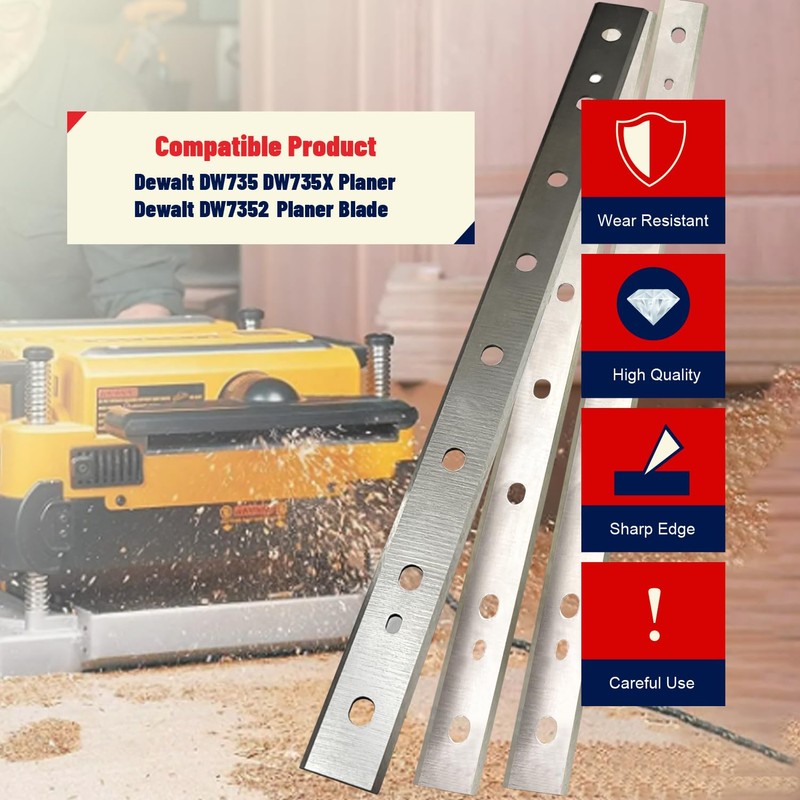13-Inch Planer Blades for DeWalt DW735 DW735X Planer DW7352 Replacement
