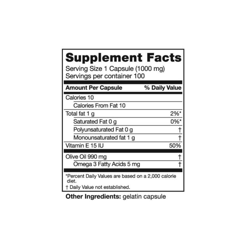 Seagate Products Extra Virgin Olive Oil 1000 mg 100 Soft-Gels