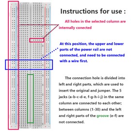 Xiatiaosann 140pcs Breadboard Assortment kit, With 2Pcs 830 Tie Points breadboard & 2Pcs 400 Tie Points breadboard & 6Pcs 170 Tie Points & 130Pcs Jumper Wires