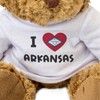 Big Red Egg I LOVE ARKANSAS FLAG - Teddy Bear