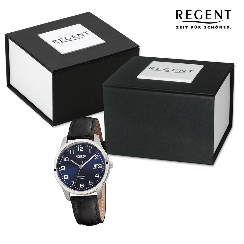 REGENT Titanium Watch Unisex Size F-1269, silver, Modern