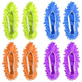 TUPARKA 8 Pcs Mop Slippers Mop Shoe Microfibre Slippers for Cleaning Multi-Function Floor Cleaning Shoe Covers