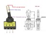 4Pcs LED 12V Toggle Switch On/Off Rectangle 3 Pin 12V
