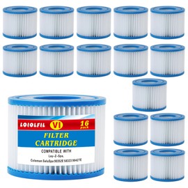 LOIOLFIL Type VI Spa Filter Replaces for saluspa hot tub Filters, Lay-Z-Spa, Coleman SaluSpa 90352E, 58323E, 58323 Swimming Pool Pump, Hot Tub Filter, 16 Pack