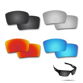 Fiskr Polarized Lenses Replacement for Oakley Eyepatch 1&2(OO9136) Sunglasses with Anti-scratch&Anti-saltwater&Anti-dust Coating(Black & Silver & Red & Blue)