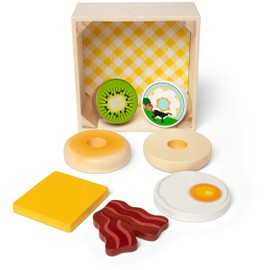 Melissa & Doug Wooden Breakfast Picnic Box Play Food Set for Boys and for Girls 2+