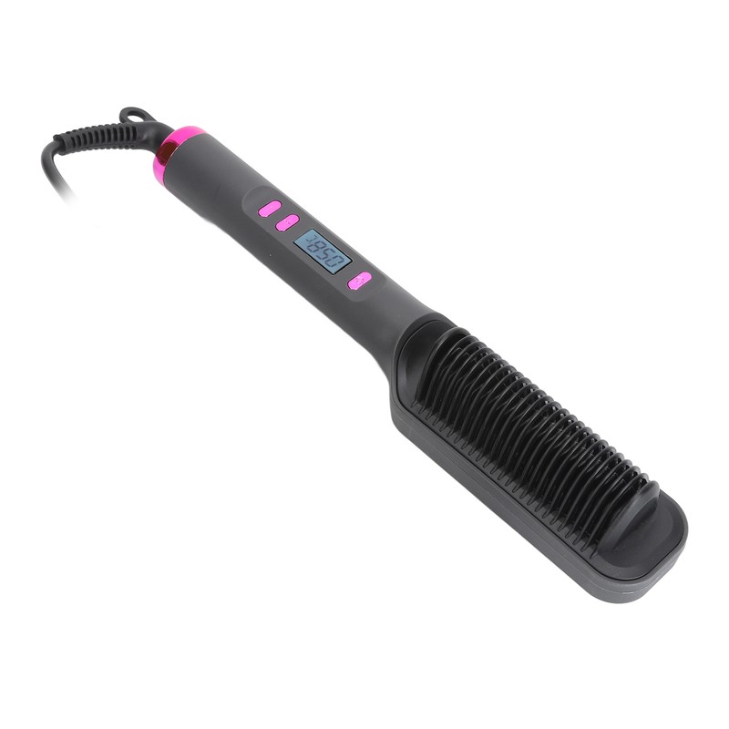Hair Straightener Brush 3D Teeth Multi Temp Modes PTC Uniform