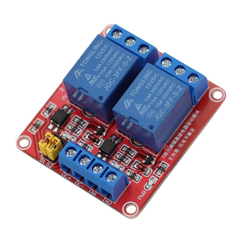 Heevhas DC 12V 2 Channels Relay Module with Isolated Optocoupler