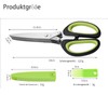 2Pack Herb Scissors Stainless Steel Kitchen Scissors 5 Blades, Spice