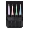 4-Piece Professional Tweezers Set with Case | Stainless Steel |
