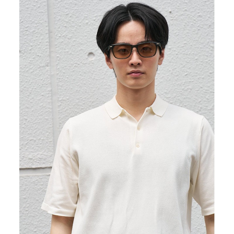 [ゾフ] ウェリントン型 サングラス｜ レザー調 ラバーテンプル ズレ落ちにくい ユニセックス 男女兼用 ズレ落ち防止 紫外線対策