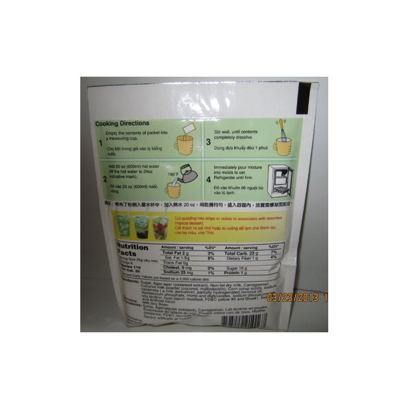 Pandan Coconut Milk Pudding