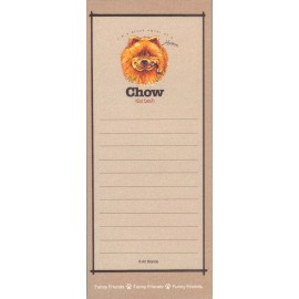CHOW Red Dog Funny Friends Magnetic NOTEPAD List Pad