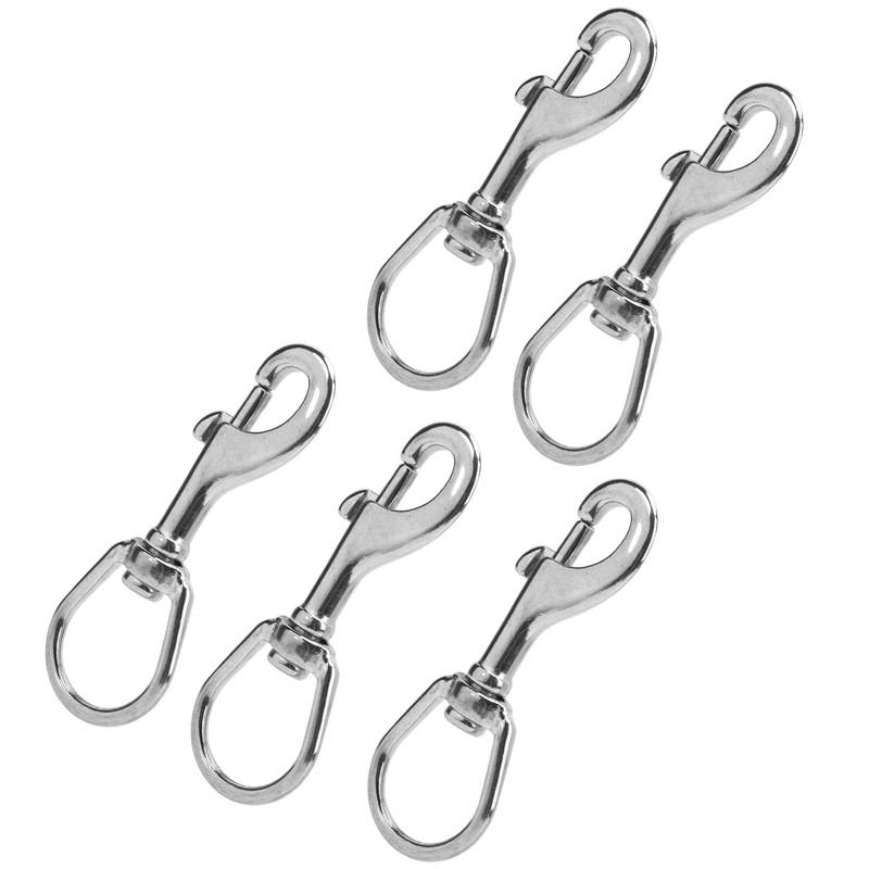 L100MM SpringSnap Clip Diving Hook Double Ended Stainless Steel Spring