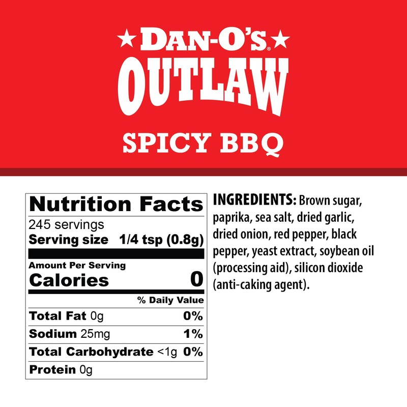 Dan-O's Outlaw Seasoning - Spicy BBQ