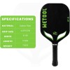 Edgeless Pickleball Paddle Carbon Fiber Thermoformed Unibody Textured w/ Cover