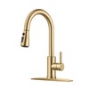 FORIOUS Gold Kitchen Faucet with Pull Down Sprayer, Bar High