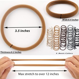 CÉLLOT 50PCS Hair Ties for Dreadlocks,High-Stretchy Extra Large Elastic Dreadlock Headbands,8cm in Diameter Dreads Ponytail Holders Locs Hair Accessories for Men Women Girls