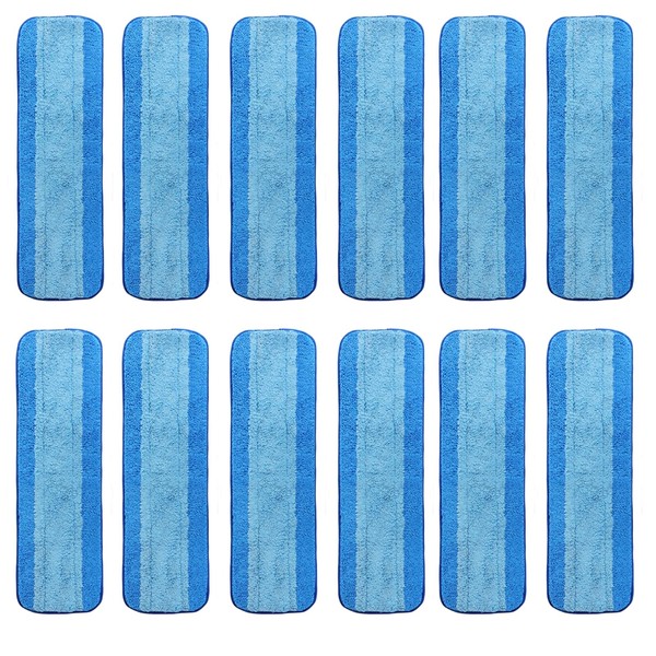 AmaVins 12 Pack Microfiber Cleaning Pads for Bona Mop, Reusable