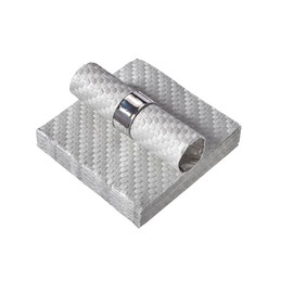 Silver Spoons Elegant Embossed Disposable Napkins, Party Napkins Disposable Perfect For Dessert, Classic Dinner Napkins For Upscale Events, Christmas Napkins For Holiday, Cocktail Napkins, Silver