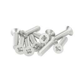 M5 (5mm x 25mm Incl Head) Pozi Countersunk Machine Screws - A2 Grade Stainless Steel (Pack of 20)