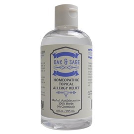 OAK & SAGE Homeopathic Topical Allergy Relief - Unscented - 8oz - 100% Herbs, No Alcohol, No Chemicals