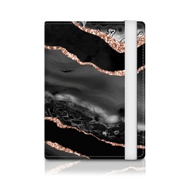 ATJFKIXL Passport Holder for Travel Essentials, RFID Premium Leather Passport Wallet Cover Case for Travel Must Haves Accessories, Passport Book Holders for Women Men Luxury Gold Marble