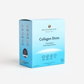 Rejuvenated Limited Rejuvenated Collagen Shots - Hydrolysed 10,000 mg Marine Collagen Supplement Drink with Antioxidants, Vitamins & Hyaluronic Acid (24 Sachets)
