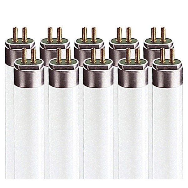 Luxrite LR20822 (10-Pack) F24T5/835/HO 24-Watt 2 FT T5 High Output Fluorescent Tube Light Bulb, Natural 3500K, 1635 Lumens, G5 Mini Bi-Pin Base