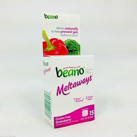 Beano Strawberry Flavored Meltaways 15 Ct (Pack of 15)