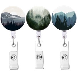 Badge Holder Knocent Retractable Badge Reel with Alligator Clip,Cute Carabiner Reel Clip On ID Card Holders (Tree of Life)